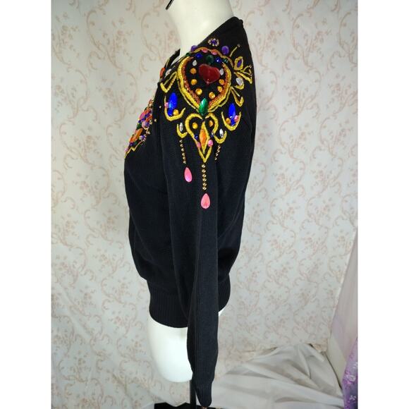 VTG Lindsey Blake Embellished Sweater Wm S - Picture 4 of 13